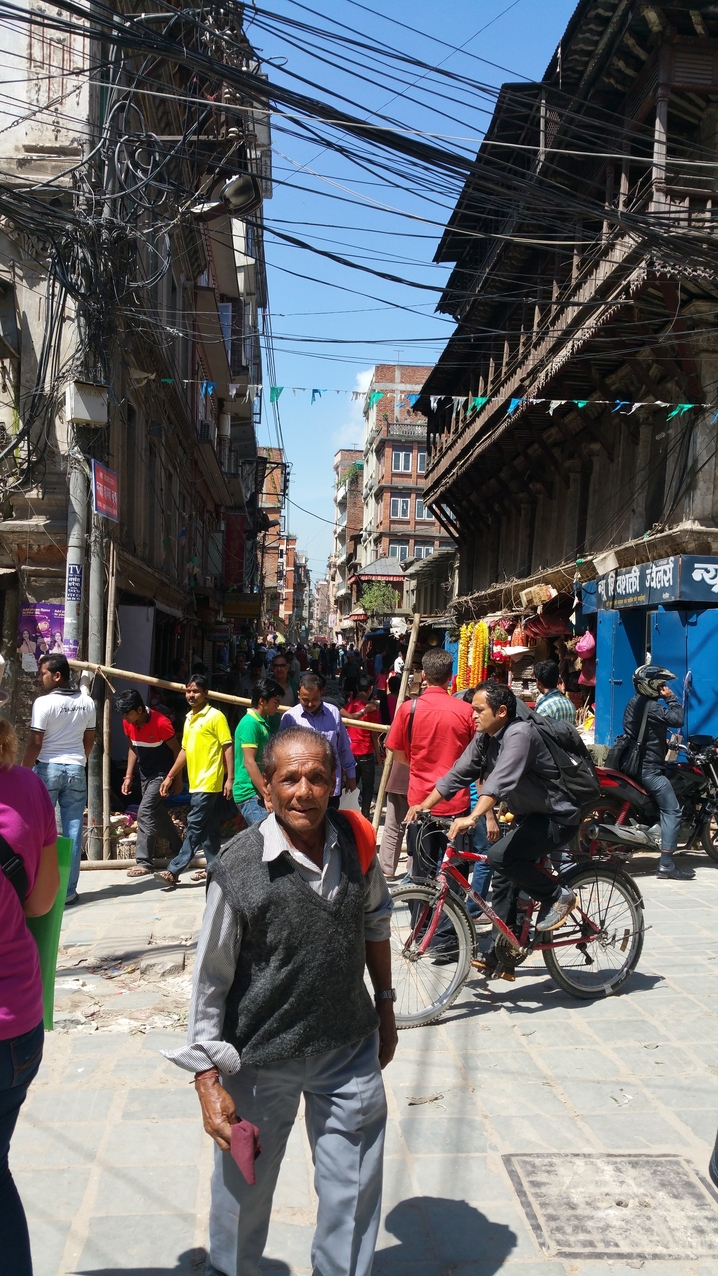 Das übliche Straßenbild zwischen Durbar Square und Thamel.

