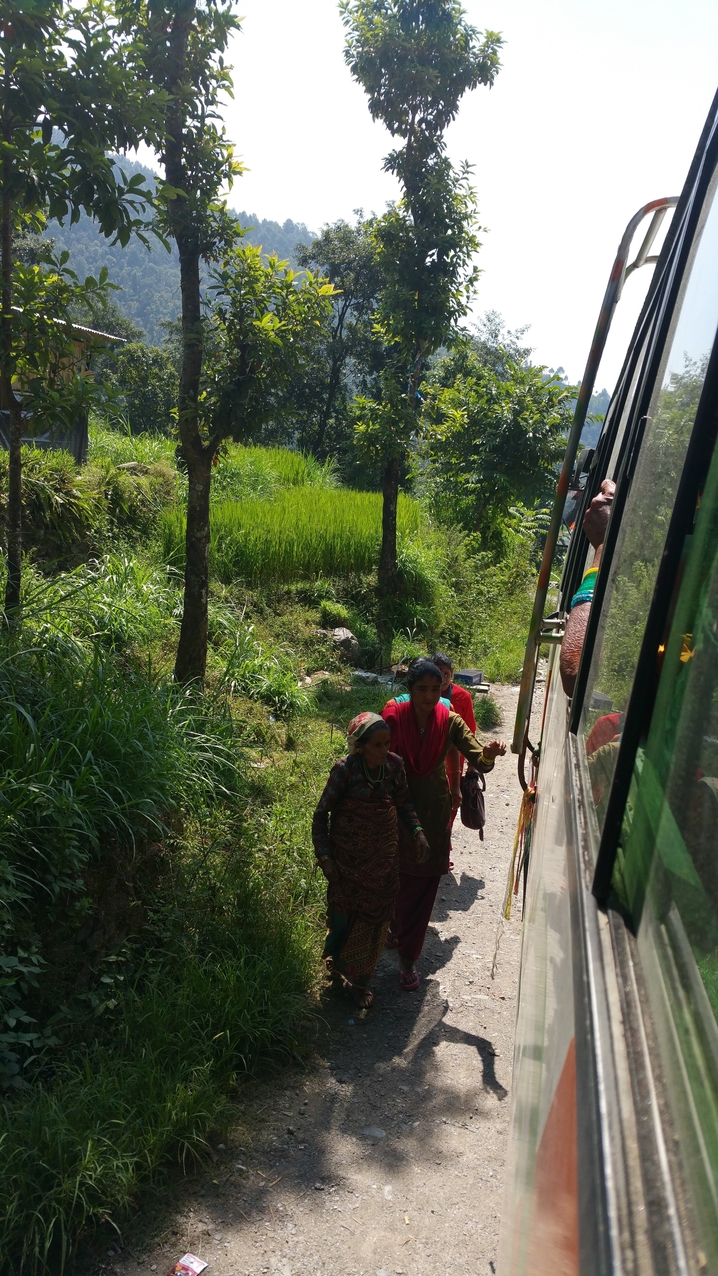 Typische Bushaltestelle.
