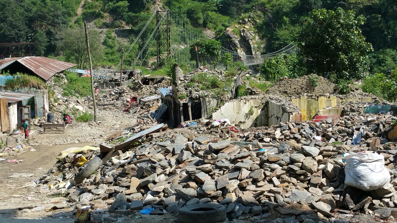 An manchen Stellen ist nichts übrig geblieben.

