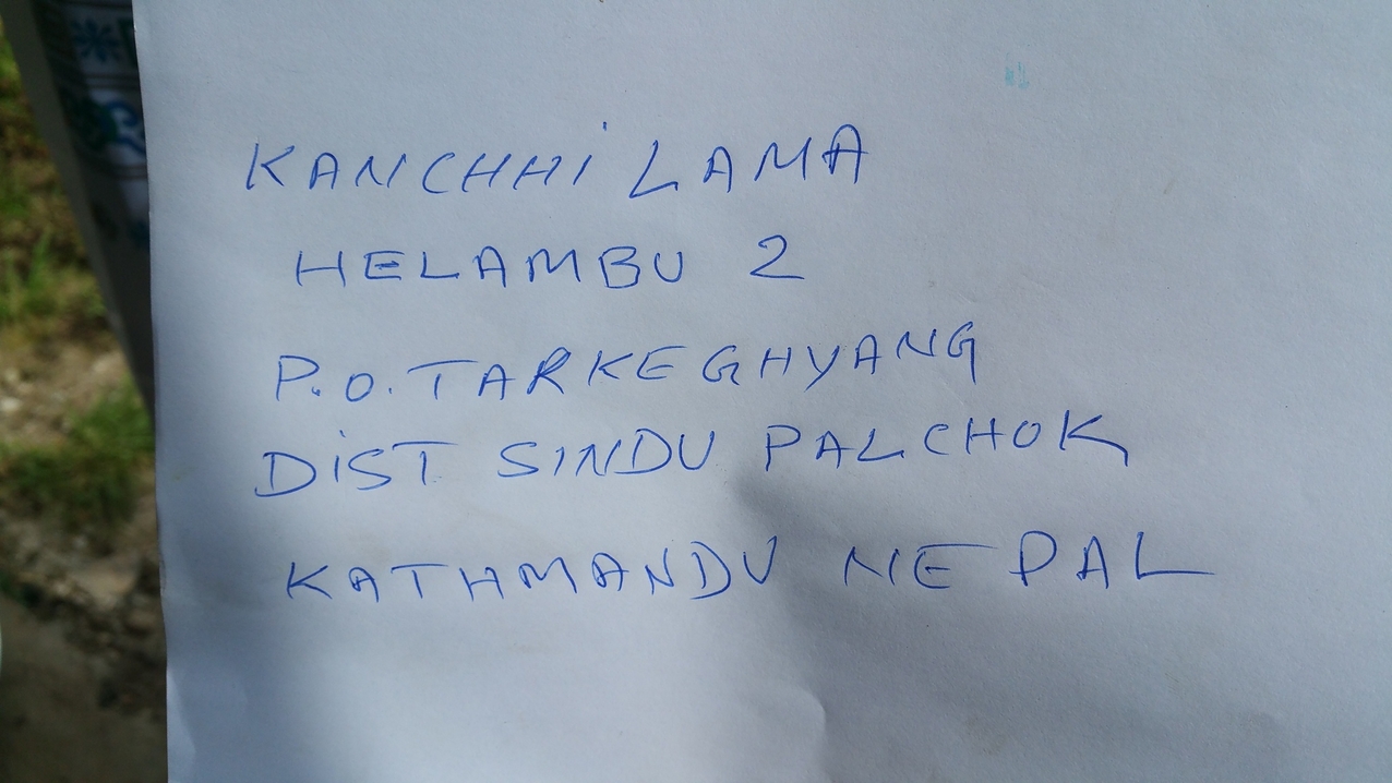 Die Post kommt auch 2 x pro Woche nach Ganyul. Da bekommt Kanchhi dann demnächst Fotos ´von hier.
